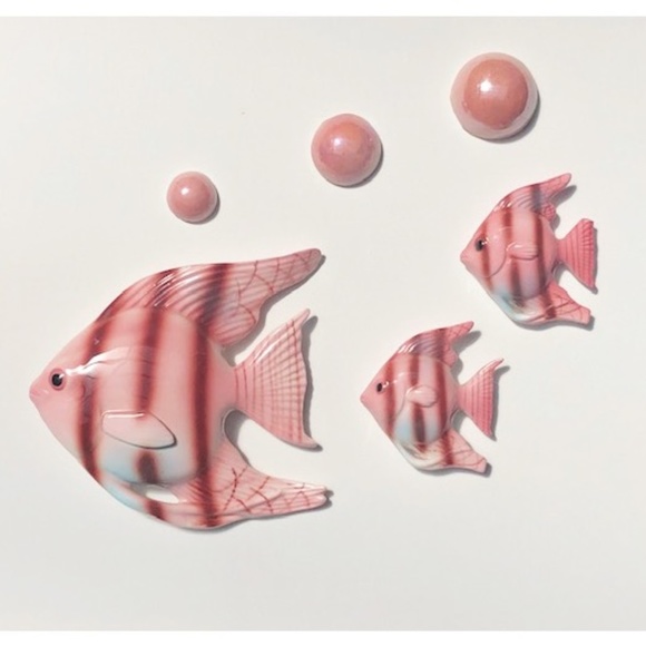 Accents Vintage Mid Century Ceramic Fish Wall Plaques Set Poshmark